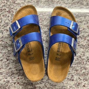 Metallic Blue Birkenstocks